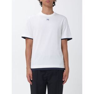 Fendi Men Fendi Cotton T-Shirt With Ff Monogram And Contrast Trims